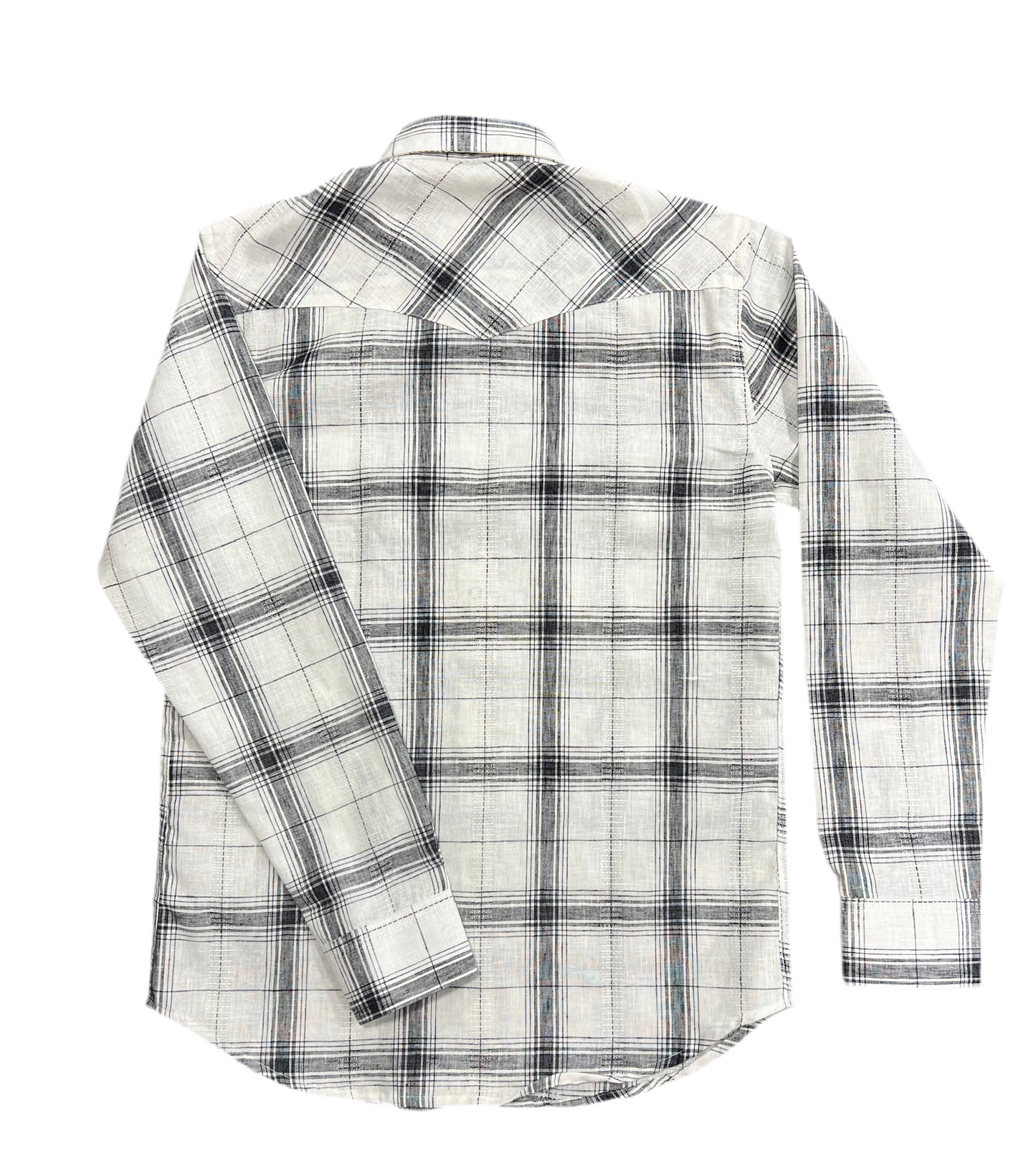 Men White And Black Checked Regular Fit Casual Shirt