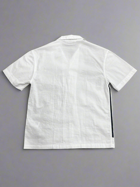 Men White & Black Print Regular Fit Casual Shirt