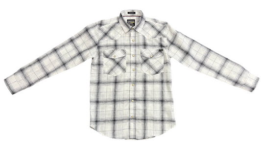 Men White And Black Checked Regular Fit Casual Shirt