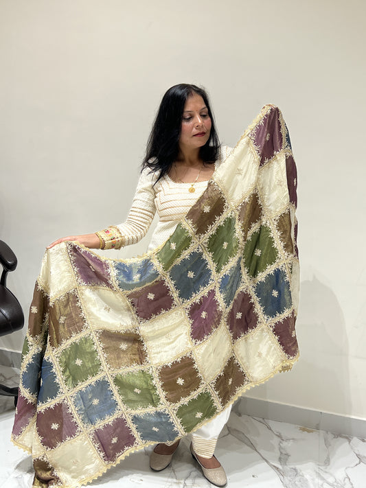 Broket Silk Handwork Dupatta⚡️