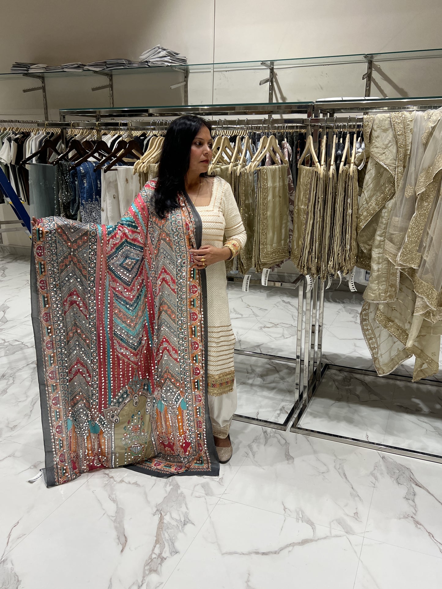 Full Heavy Work Mirror Dupatta