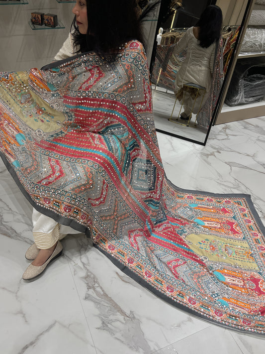 Full Heavy Work Mirror Dupatta