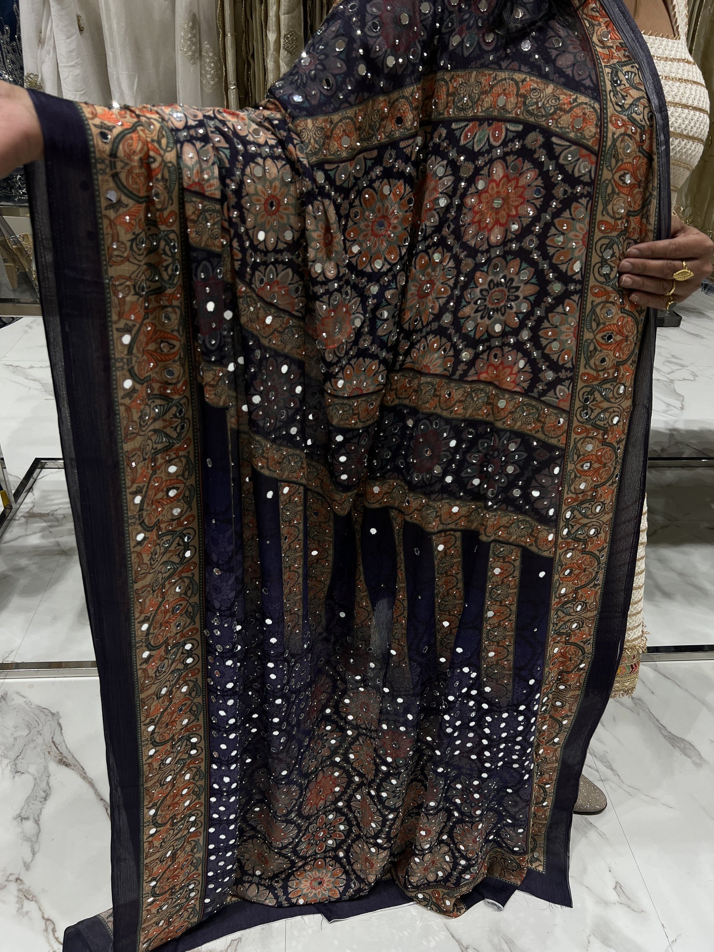 Full Heavy Work Mirror Dupatta
