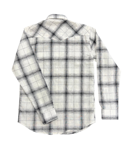 Men White And Black Checked Regular Fit Casual Shirt