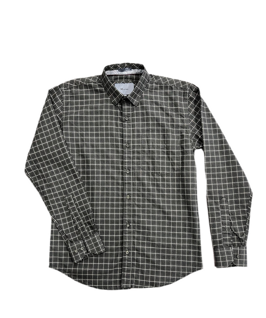 Men Black & White Check Pattern Regular Fit Shirt