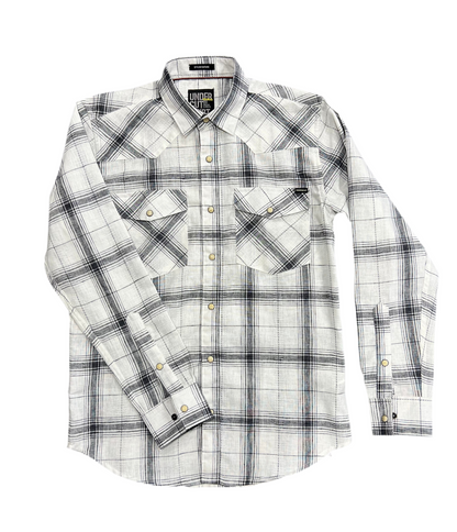 Men White And Black Checked Regular Fit Casual Shirt