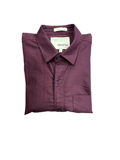 Men Wine Regular Fit Shirt
