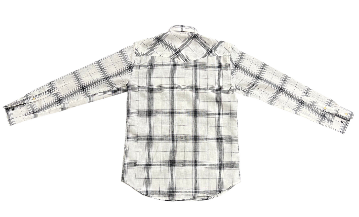 Men White And Black Checked Regular Fit Casual Shirt