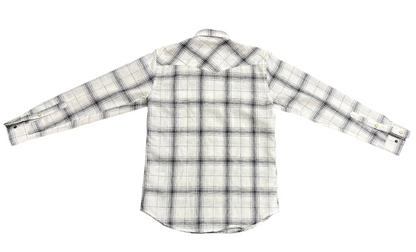 Men White And Black Checked Regular Fit Casual Shirt