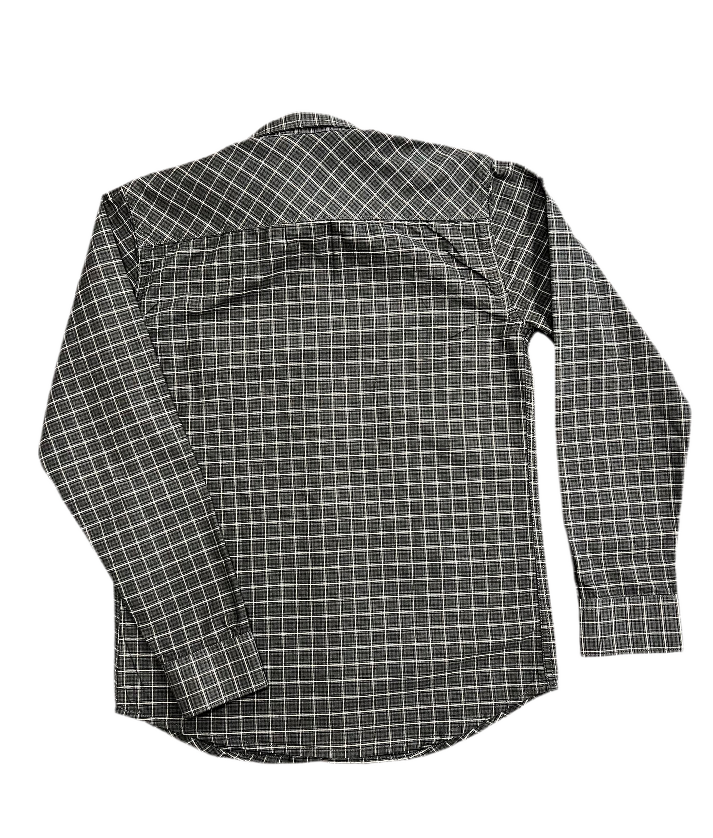 Men Black & White Check Pattern Regular Fit Shirt