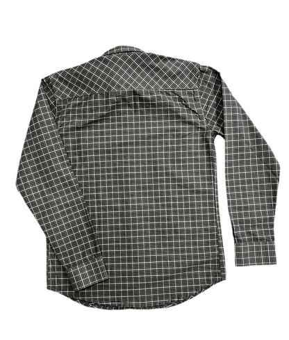 Men Black & White Check Pattern Regular Fit Shirt