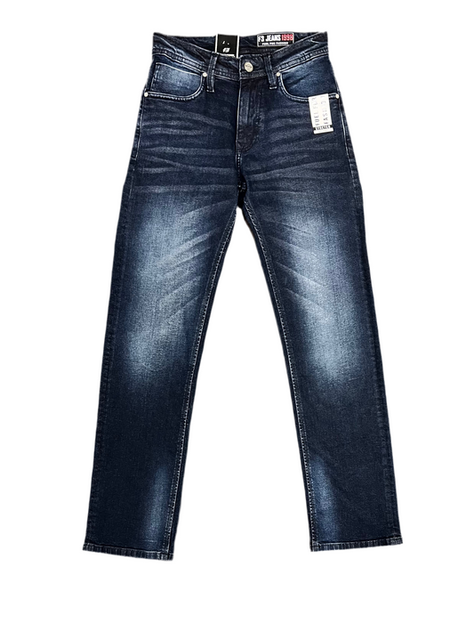 Men Navy Blue Regular Fit Jeans
