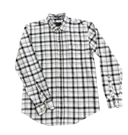 Men White & Black Checked Regular Fit Casual Shirt