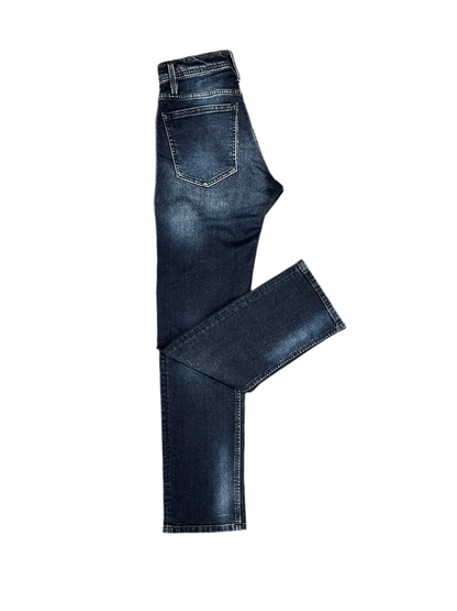 Men Navy Blue Regular Fit Jeans