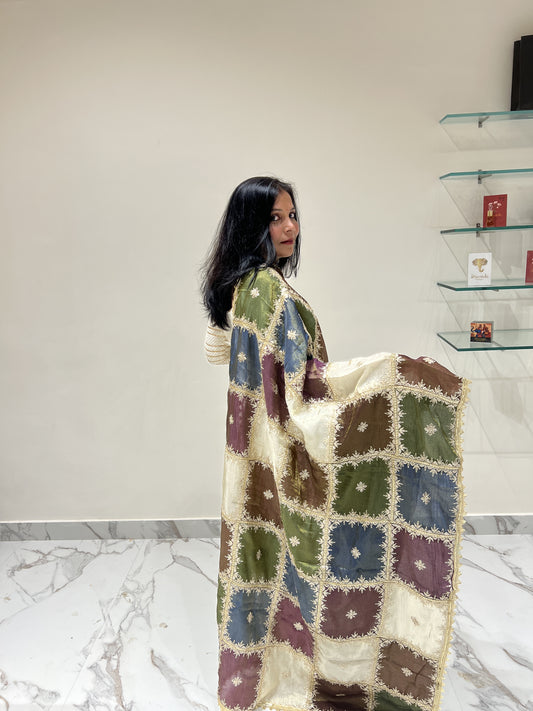 Broket Silk Handwork Dupatta⚡️