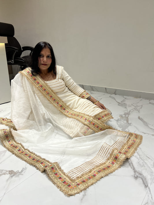 Net Beautiful Boarder Dupatta