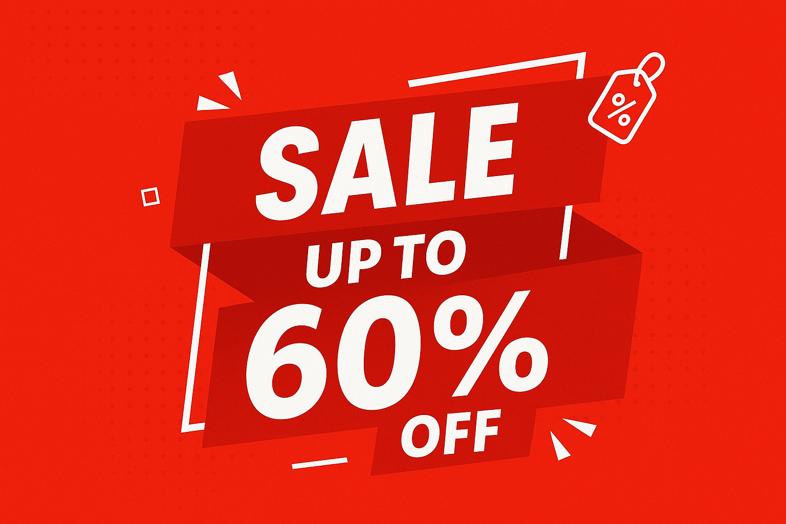 SALE UPTO 60% OFF IN RED AND WHITE COLOR